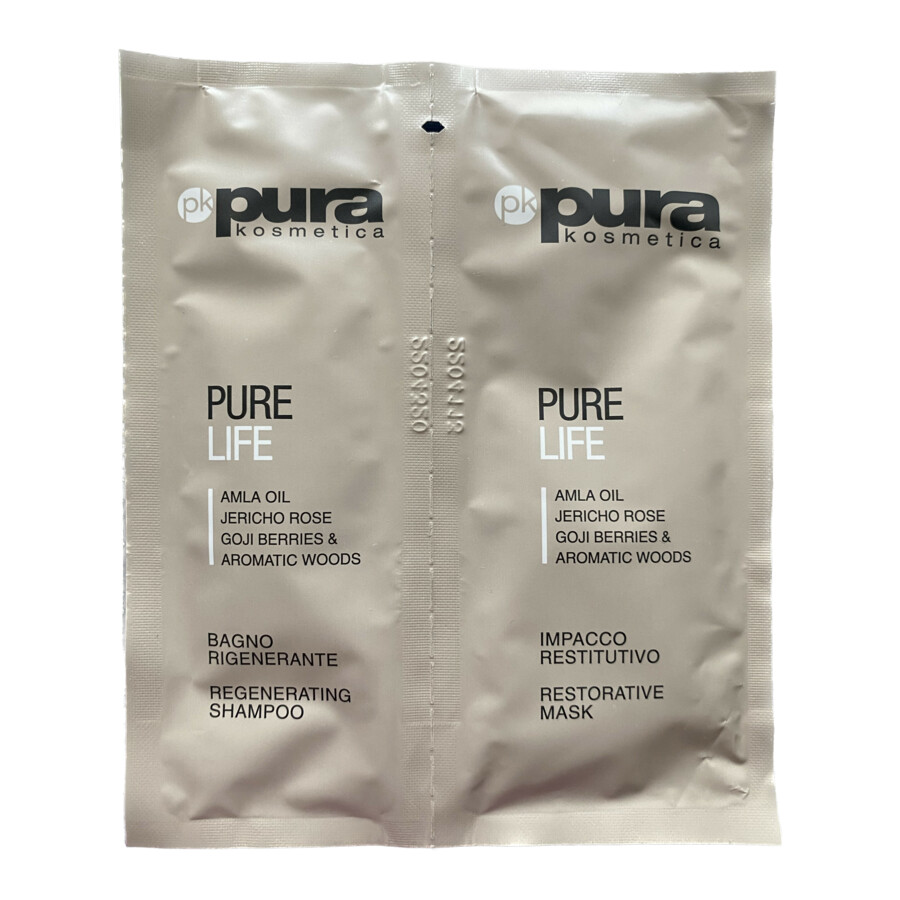 Pure Life Shampoo 15ml and Mask 10ml Travel Pack 2